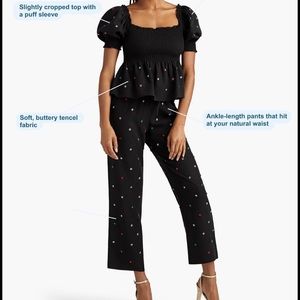 Hill House Home Jewel Jammie Set, black multi